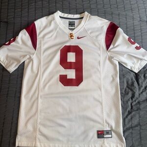 Nike USC Trojans Football Jersey – #9 – White – Size Medium